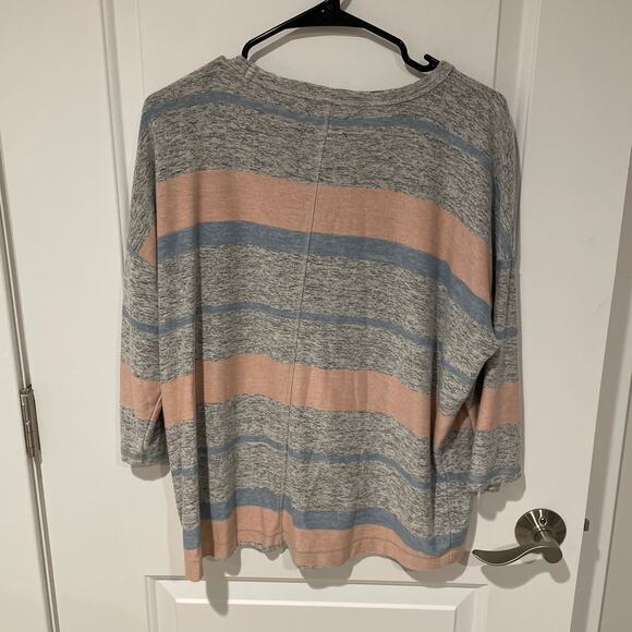 Lou & Grey striped sweater grey pink blue medium - Picture 5 of 6